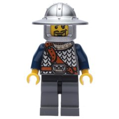 Minifigurka LEGO Knight, Dark Blue, Wide Brim Helmet, Goatee Beard