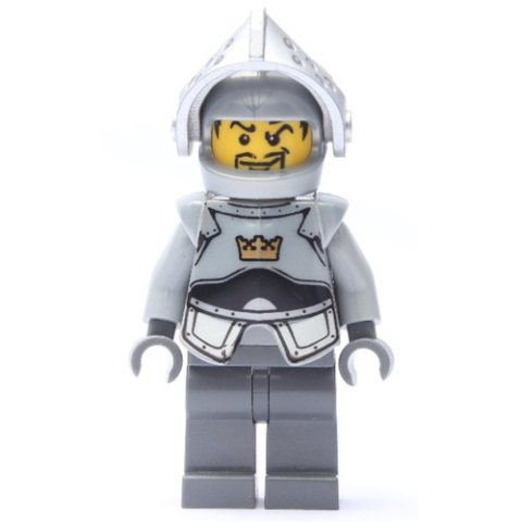 Minifigurka LEGO Knight, Gray, Armor, Helmet with Visor