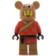 Minifigurka LEGO Man, Rat Costume Head, Red Robes with Black Sash Belt
