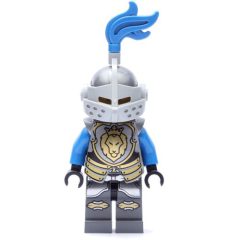 Minifigurka LEGO Knight, Blue, Armor, Helmet with Visor and Blue Plume