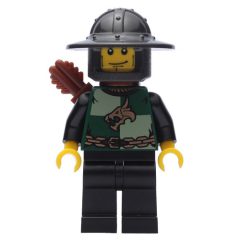 Minifigurka LEGO Dragon Knight, Archer, Dark Green, Wide Brim Helmet, Quiver
