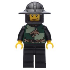 Minifigurka LEGO Dragon Knight, Dark Green, Wide Brim Helmet