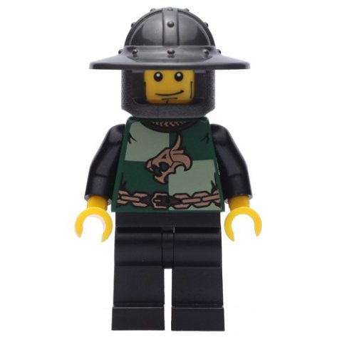 Minifigurka LEGO Dragon Knight, Dark Green, Wide Brim Helmet