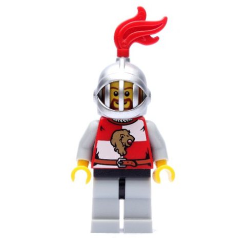 Minifigurka LEGO Lion Knight, Helmet with Grille and Red Plume