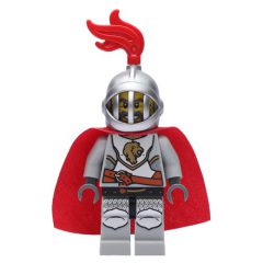 Minifigurka LEGO Lion Knight, Helmet with Grille and Red Plume, Cape