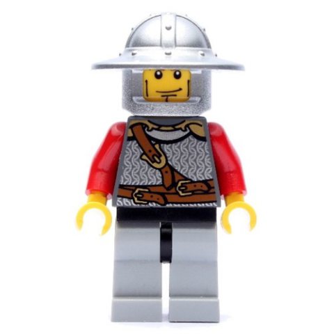 Minifigurka LEGO Lion Knight, Wide Brim Helmet, Cheek Lines