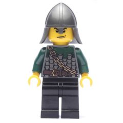 Minifigurka LEGO Dragon Knight, Dark Green, Helmet, Stern (Pearl Dark Gray)