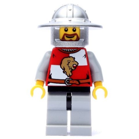 Minifigurka LEGO Lion Knight, Wide Brim Helmet, Beard