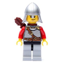 Minifigurka LEGO Lion Knight, Archer, Helmet, Quiver, Stubble