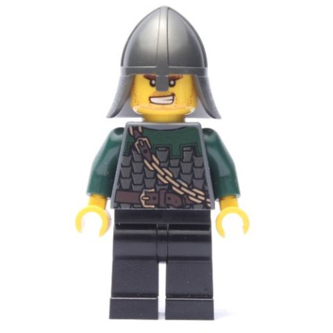 Minifigurka LEGO Dragon Knight, Dark Green, Helmet, Angry