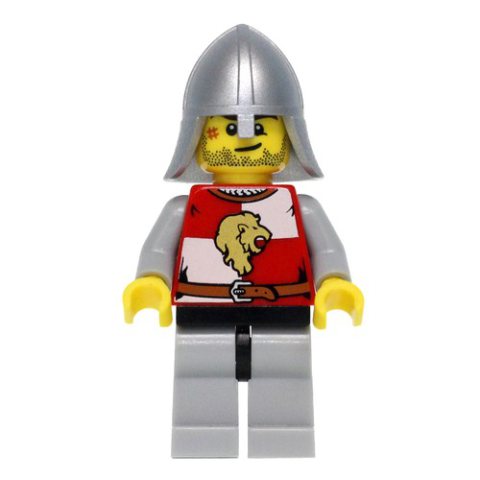 Minifigurka LEGO Lion Knight, Helmet, Stubble and Scar