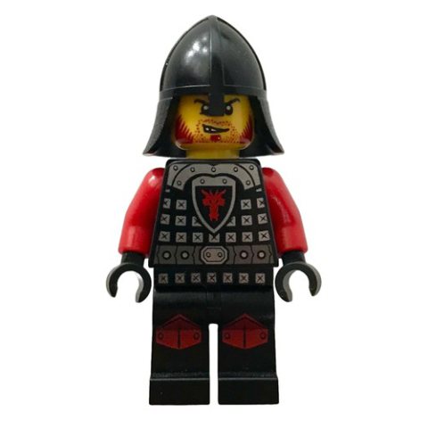 Minifigurka LEGO Dragon Knight, Red, Helmet, Red Beard