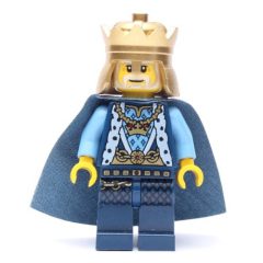 Minifigurka LEGO King, Dark Blue, Crown, Cape
