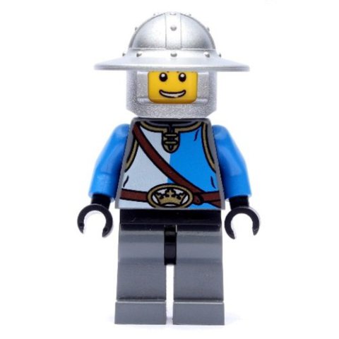 Minifigurka LEGO Knight, Blue, Wide Brim Helmet