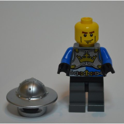 Minifigurka LEGO Knight, Blue, Wide Brim Helmet, Cheek Lines