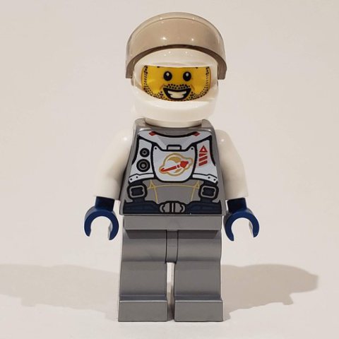 Minifigurka LEGO Astronaut, Flat Silver, White Helmet with Visor