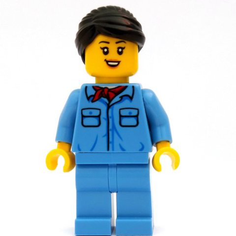 Minifigurka LEGO Train Conductor - Medium Blue, Female
