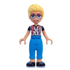 Minifigurka LEGO Olly - Animal Print Shirt, Dark Azure Pants, Black Shoes