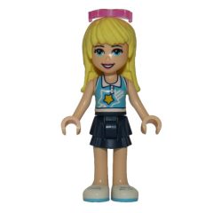 Minifigurka LEGO Stephanie - Medium Azure Top, Dark Blue Skirt, Sunglasses