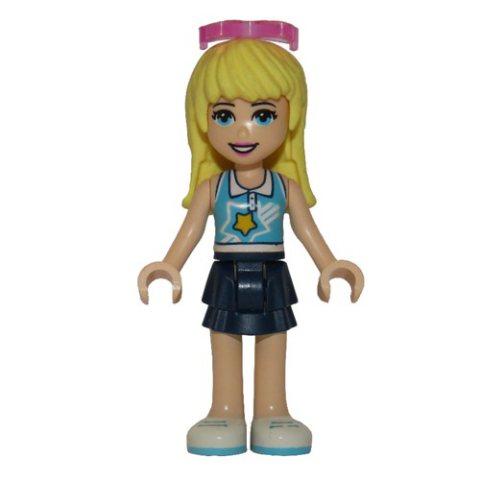 Minifigurka LEGO Stephanie - Medium Azure Top, Dark Blue Skirt, Sunglasses
