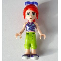 Minifigurka LEGO Mia - Dark Purple Top, Lime Trousers, Sunglasses