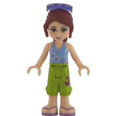 Minifigurka LEGO Mia - Medium Blue Top, Lime Shorts, Sunglasses