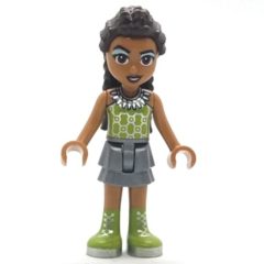 Minifigurka LEGO Andrea - Adult, Lime Top, Silver Skirt