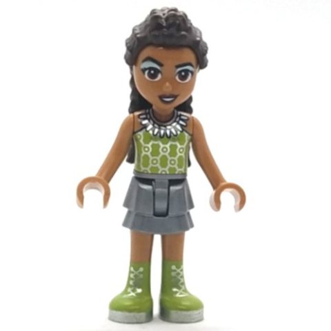 Minifigurka LEGO Andrea - Adult, Lime Top, Silver Skirt