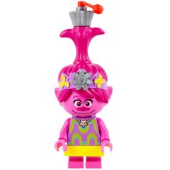 Minifigurka LEGO Trolls - Poppy with Metallic Silver Flower