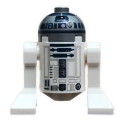 Minifigurka LEGO Astromech Droid, R2-D2, Flat Silver Dome, Dark Blue Print with Lavender Dots