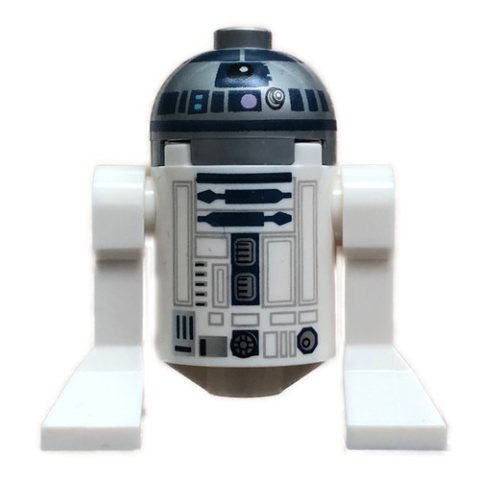 Minifigurka LEGO Astromech Droid, R2-D2, Flat Silver Dome, Dark Blue Print with Lavender Dots