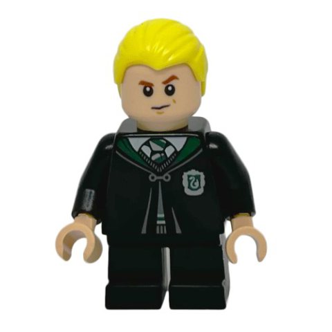 Minifigurka LEGO Draco Malfoy, Closed Slytherin Robes with Crest, Short Legs