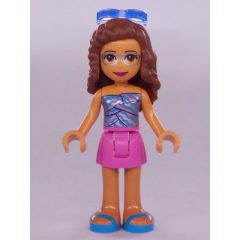 Minifigurka LEGO Olivia - Lavender Top, Dark Pink Skirt, Sunglasses