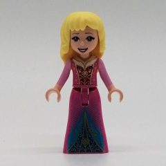 Minifigurka LEGO Aurora - Dark Pink Dress, Dark Azure/Blue Decorations