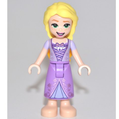 Minifigurka LEGO Rapunzel - Medium Lavender Dress, Bows