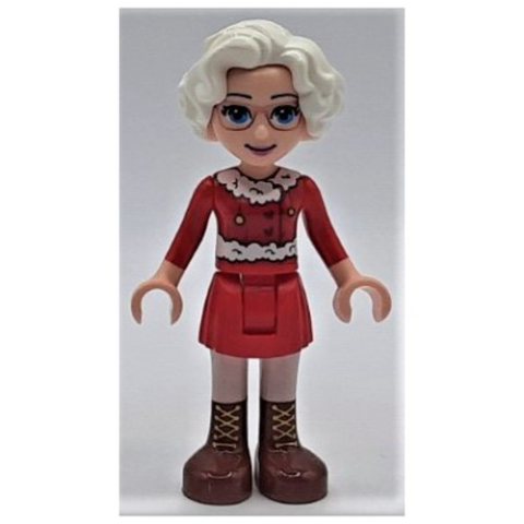 Minifigurka LEGO Ms. Claus - Red Skirt, Reddish Brown Boots