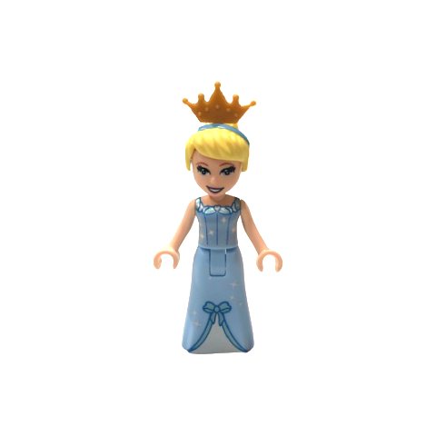 Minifigurka LEGO Cinderella - Bright Light Blue Dress, White Under-Dress, Crown