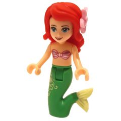 Minifigurka LEGO Ariel - Mermaid Form, Pink Top, Flower