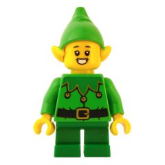 Minifigurka LEGO Elf - Bright Green Torso, Green legs, Bright Green Hat