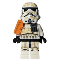 Minifigurka LEGO Sandtrooper Squad Leader / Captain, Orange Pauldron, Neck Bracket, Dual Molded Helmet, Closed Mouth