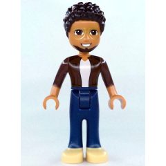 Minifigurka LEGO Martin - Dark Brown Torso, Dark Blue Legs, Black Hair