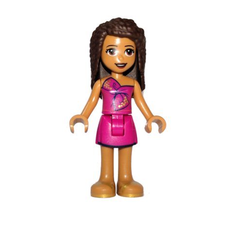 Minifigurka LEGO Andrea - Magenta Top, Magenta Skirt