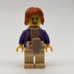 Minifigurka LEGO Dark Purple Torso, Tan Legs, Dark Orange Hair, Baby Carrier