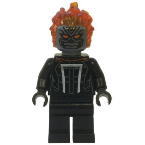 Minifigurka LEGO Ghost Rider, Flat Silver Head