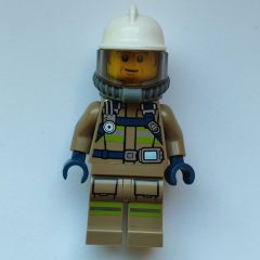 Minifigurka LEGO Bob, Dark Tan Firesuit, White Helmet