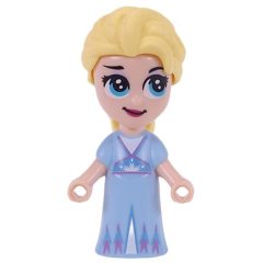 Minifigurka LEGO Elsa - Microdoll, Bright Light Blue Dress, Hair in Tail, Looking Up