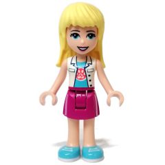 Minifigurka LEGO Stephanie - White Doctor Coat, Magenta Skirt