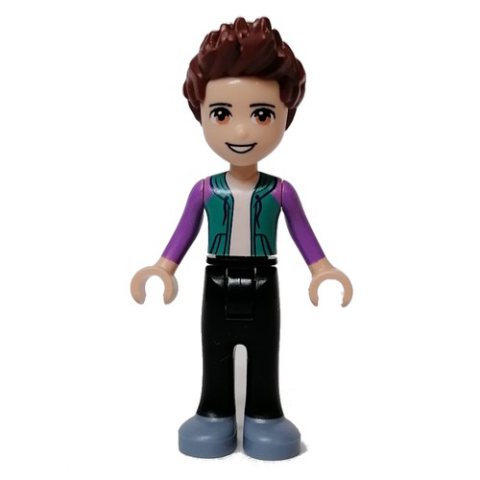 Minifigurka LEGO Ethan - Dark Turquoise Top, Black Pants