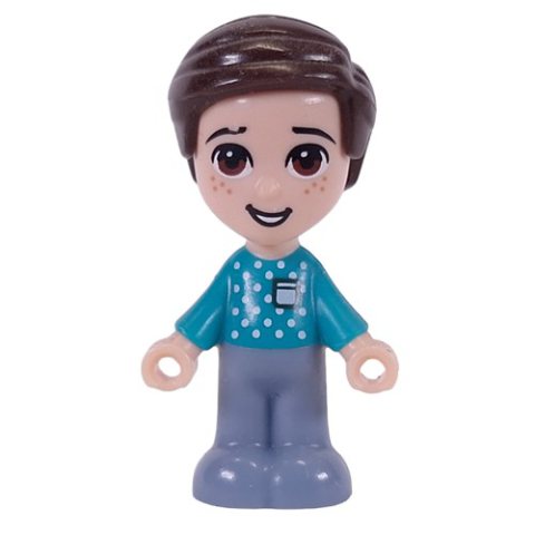 Minifigurka LEGO Henry - Microdoll - Dark Turquoise Shirt, Light Bluish Grey Pants