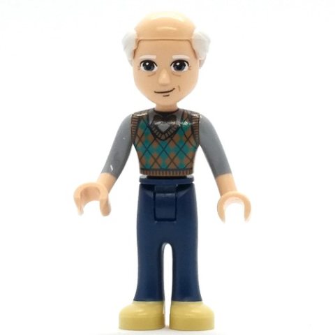 Minifigurka LEGO Marcel - Dark Turquoise Top, Dark Blue Pants, Bald Head